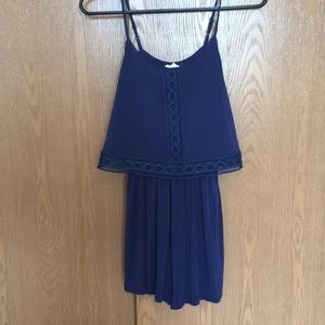 Navy Blue Aztec style Romper